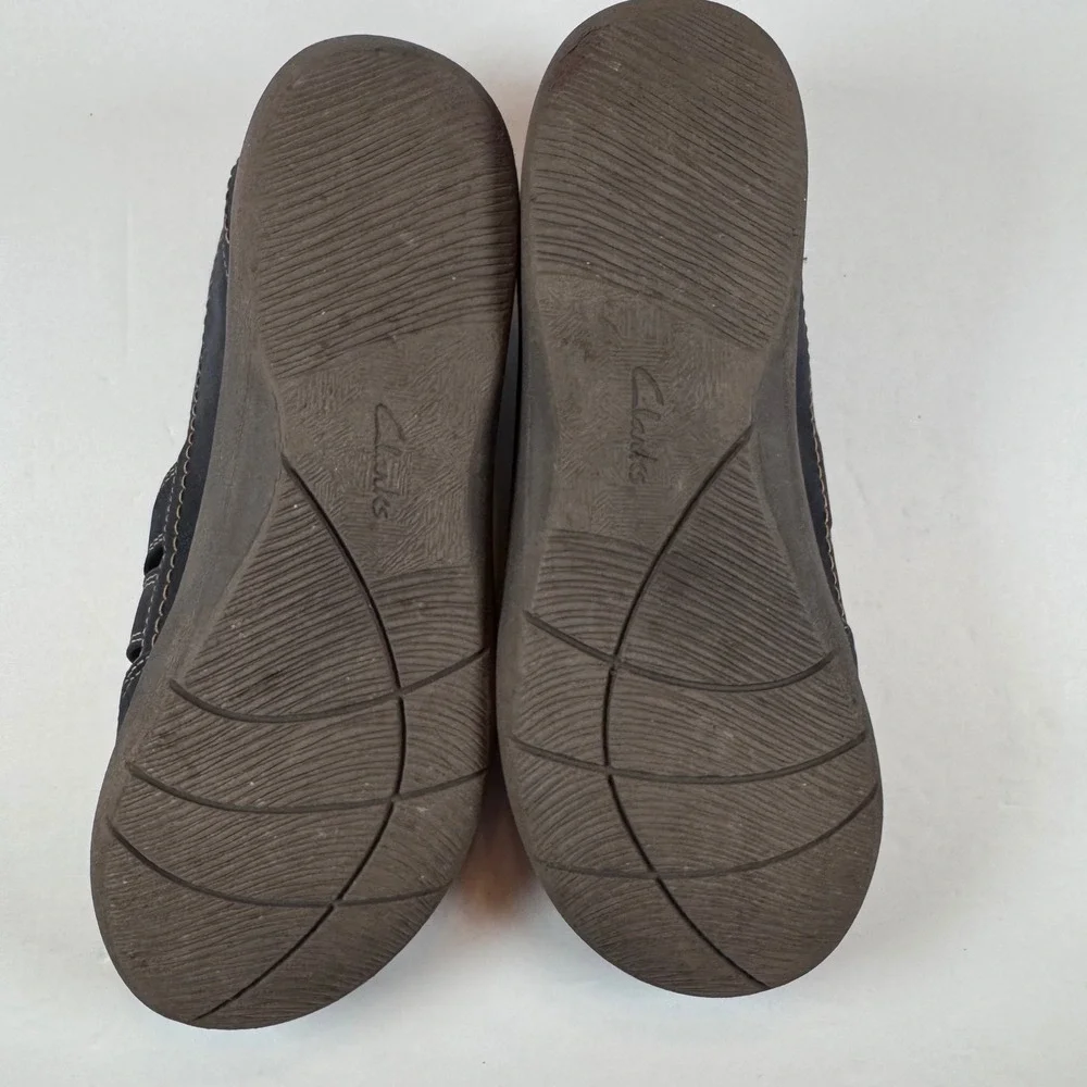 Clarks Cloudsteppers Navy Blue Slip On Loafers Womens 8.5 M Cushion Soft 23535 - Picture 6 of 9